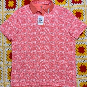 Graham Luxe Men's Hamill Polo Perfect Coral Ultra Soft Size XL NWT